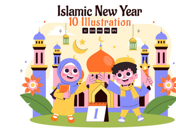 10 Happy Islamic New Year Illustration preview picture
