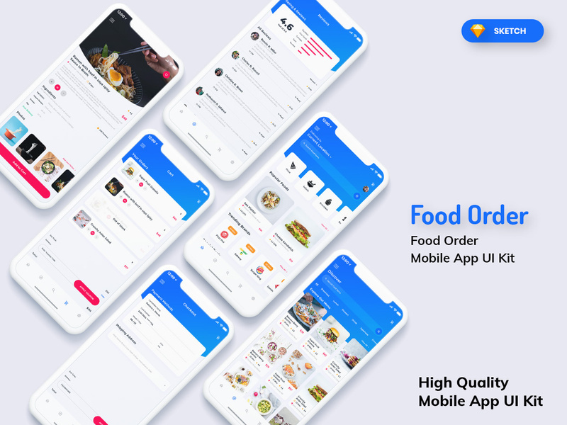 Food Order Mobile App Light Version (SKETCH)