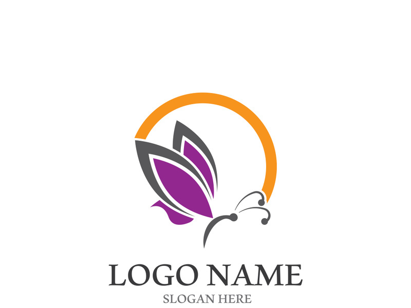 Butterfly logo icon vector design illustration