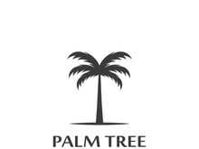 Summer palm tree logo design.