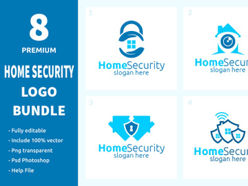 8 Home Security Logo Bundle preview picture