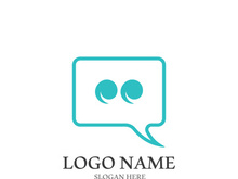 Speech bubble icon Logo template vector illustration
