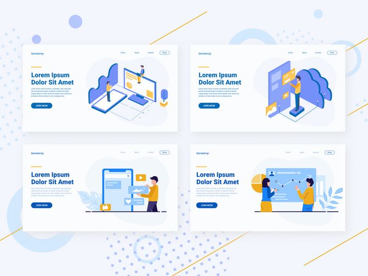 Business Website Illustration Header