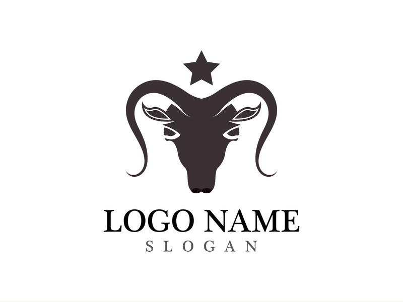Goat logo template vector icon illustration design