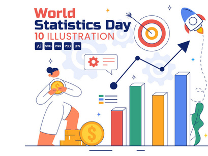 10 World Statistics Day Illustration