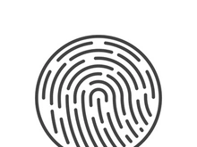 Digital fingerprint vector illustration logo icon