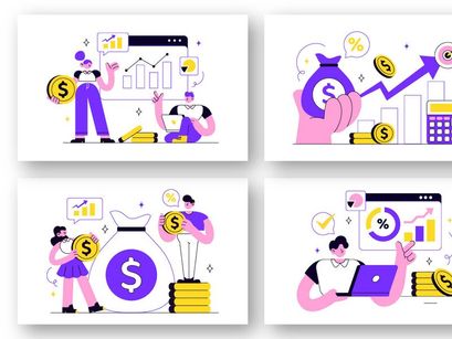 10 Revenue Vector Illustration