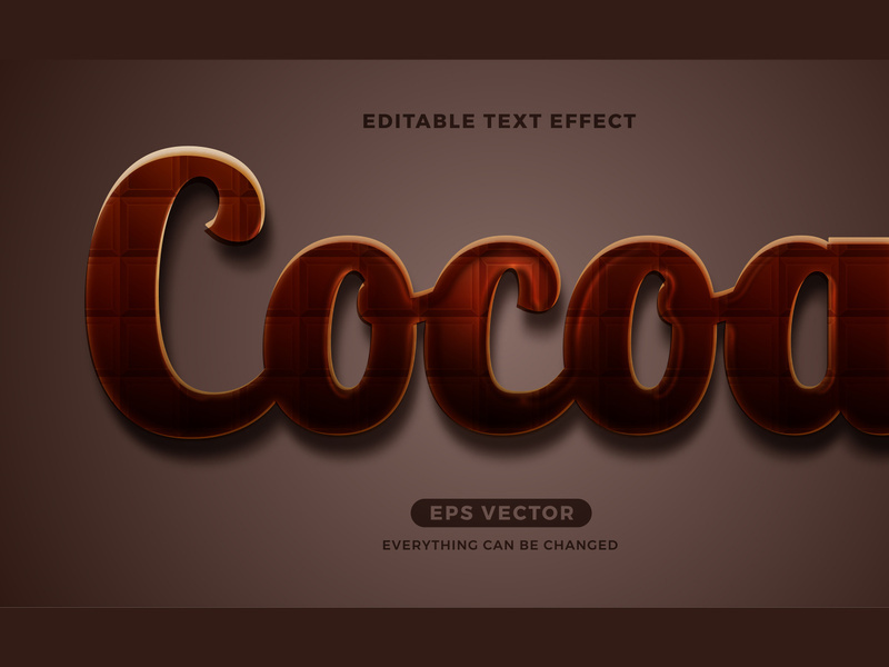 Cocoa editable text effect style vector
