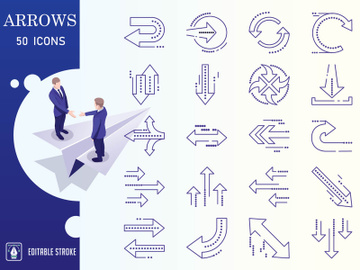 Outline : Arrows Icon set preview picture
