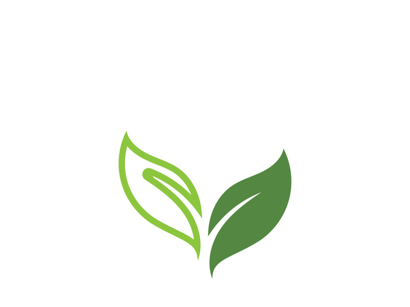 Green leaf ecology nature element vector icon