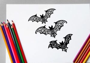 Dekorative Fledermaus-Silhouetten für Halloween oder Gothic-Design