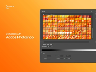 200 Free Orange Photoshop Gradients