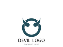 Devil logo design with a modern concept.