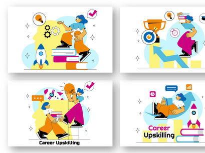 10 Career Upskilling Illustration