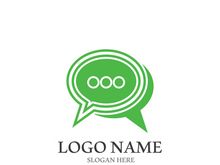 Speech bubble icon logo template vector illustration