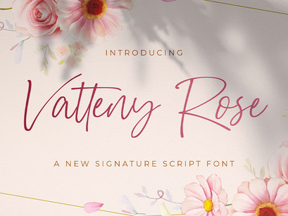 Vatteny Rose - Signature Script Font