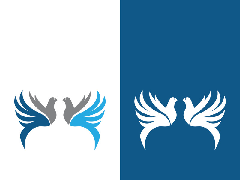 Dove bird logo vector design illustration