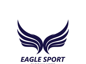 Eagle wing logo design vector image template preview picture