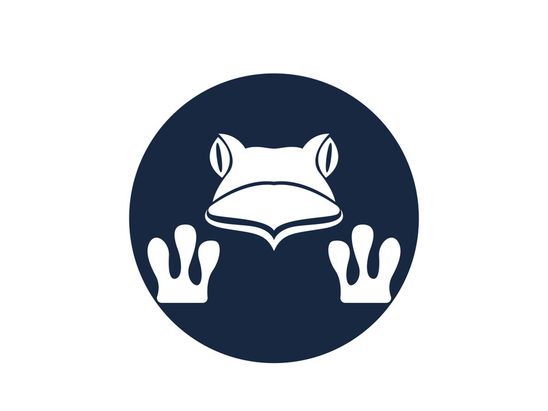 Frog icon logo for design