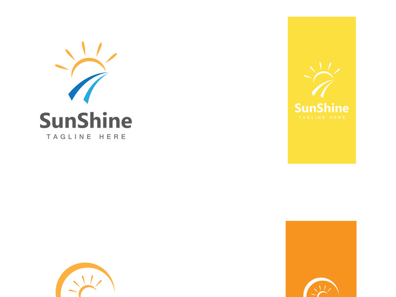 Sun logo design with a modern concept.