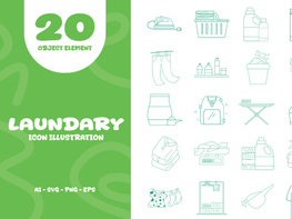 Laundry line Icon Illustration preview picture