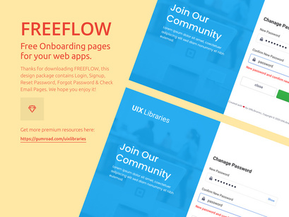 FREEFLOW - Free on-boarding pages for your web apps