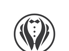 Classic tie icon and suit fashion man logo design
