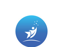 People star logo design to achieve a success or dream.