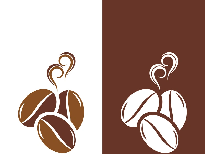 Coffee bean icon vector illustration template