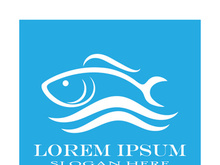 Fish logo template. Creative vector symbol