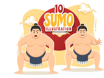 10 Sumo Wrestler Illustration preview picture