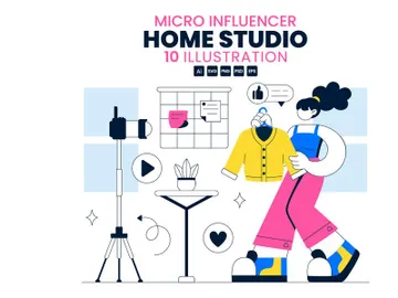 10 Micro Influencer Home Studio Illustration preview picture