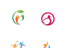 Human character logo sign