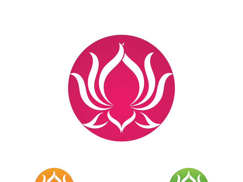 Beauty Vector lotus flowers design logo Template icon