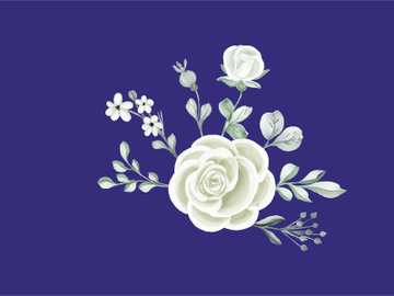 Vector Flower Watercolor Illustration preview picture