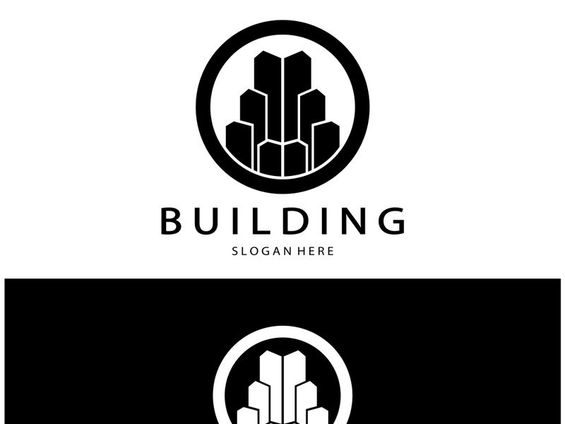 Building logo vector illustration design,Real Estate logo template, Logo symbol icon