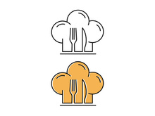 restaurant icon   food  cafe logo template