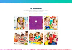 Kids, Kindergarten And Pre-School PSD Template