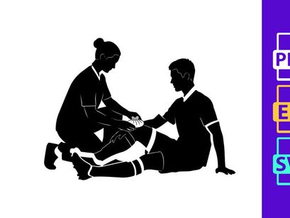 First aid being administered to an injured person on the ground
