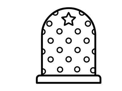 Halloween countdown clock with star and dots. Spooky holiday timer for party planning and festive decor.