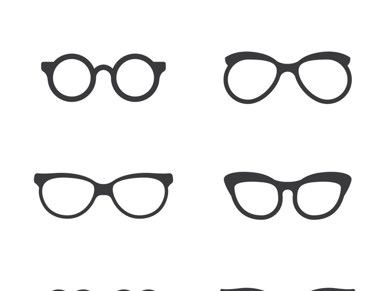 Glasses symbol vector icon