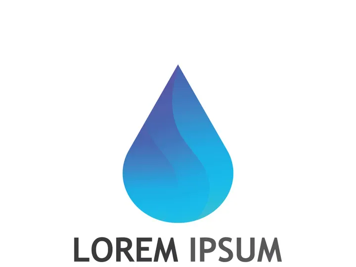 Modern colorful water drop logo design.