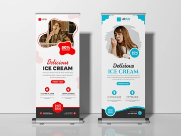 Ice Cream Shop Roll Up Banner Ver-2 preview picture