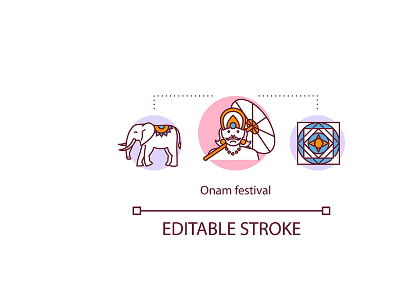 Onam festival concept icon