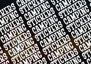 Camping Sticker - Vintage Slab Serif Font