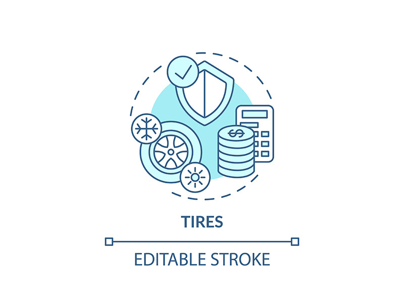 Tires concept icon