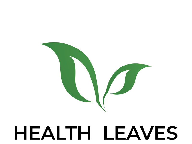 Green leaf logo design vector illustration