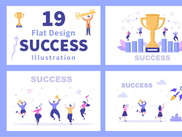 19 Success Flat Design Illustration preview picture