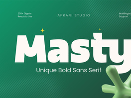Masty - Unique Bold Sans Serif Font preview picture