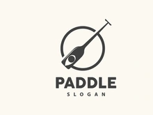 Paddle Logo, Boat Paddle Vector, Crossed Paddle Icon, Illustration Symbol Simple Design